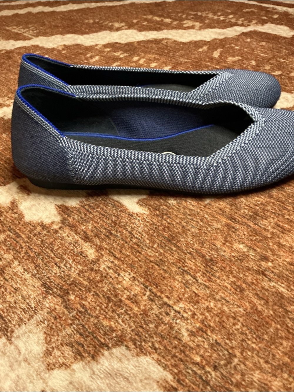 RETIRED Rothy's The Flat Cloud Grey Birdseye Round colorway Ballet Flats Size7.5 - Picture 5 of 7